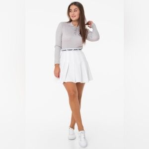 Y2K TOMMY HILFIGER (SIZE 14) WOMEN GIRL SHORT PLEATED WHITE SKIRT